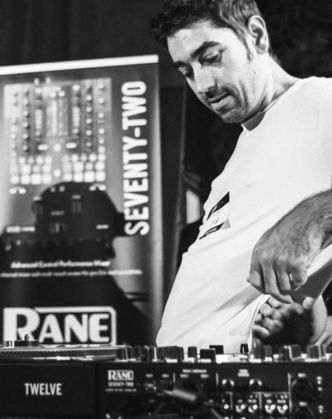 DJing using Rane Twelve and Rane Seventy Two mixer