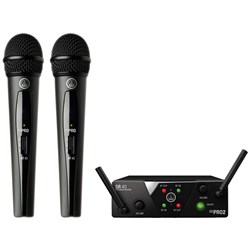 AKG WMS40 Dual Handheld Wireless Mic System Band US25B/D (537.900/540.400MHz)