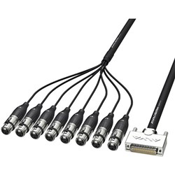 Alva Pro Series DB25 8x XLR(F) Cable (3m)