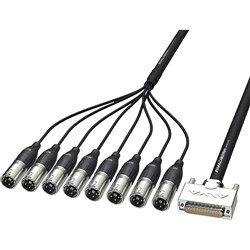 Alva Pro Series DB25 8x XLR(M) Cable (3m)