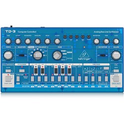 Behringer TD3 Analog Bass Line Synth w/ VCO, VCF & 16-Step Sequencer (Blueberry)