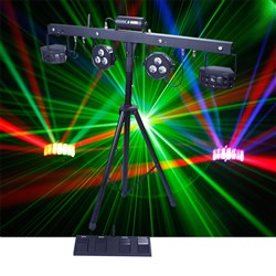 CR Mix Party Bar (Derby + LED Par + Strobe + RG Laser w/ Wireless Controller)