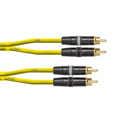 Cordial Ceon REAN 2x RCA Gold to 2x RCA Gold Cable (0.6m) (Yellow)