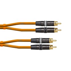 Cordial Ceon REAN 2x RCA Gold to 2x RCA Gold Cable (1.5m) (Orange)
