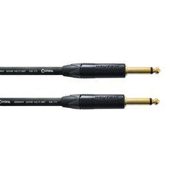 Cordial Peak NEUTRIK 1/4" TS Black Gold Cable (3m)