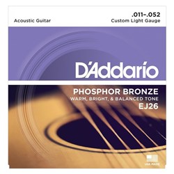 D'Addario EJ26 Phosphor Bronze Acoustic Guitar Strings - Custom Light (11-52)