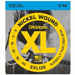 D'Addario EXL125 Nickel Wound Electric Strings - Super Light Top / Regular Bottom (9-46)