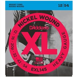 D'Addario EXL145 Nickel Wound Electric Strings w/ Plain 3rd - Heavy (12-54)
