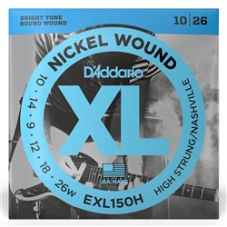 D'Addario EXL150H Nickel Wound Electric Guitar Strings, H-S/Nashville Tuning, 10-26