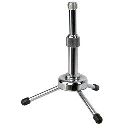 DAP Audio Straight Adjustable Mini Desktop Microphone Stand (Chrome)