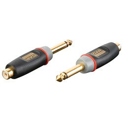 DAP Audio XGA-06 Xcaliber Series RCA(F) to 1/4" TS(M) Adapter (SINGLE)