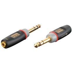 DAP Audio XGA-12 MONO 3.5mm TS(F) to 1/4" STEREO TRS(M) Adapter (SINGLE)