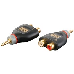 DAP Audio XGA-17 Xcaliber Series Dual RCA(F) to 3.5mm TRS(M) Adapter (SINGLE)