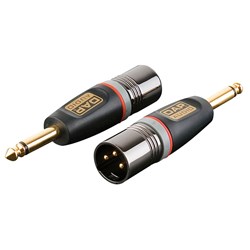 DAP Audio XGA-27 Xcaliber Series 3-Pin XLR(M) to 1/4" TS(M) Adapter (SINGLE)