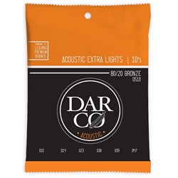 Darco 80/20 Bronze Extra Light Acoustic Guitar Strings (10-47)