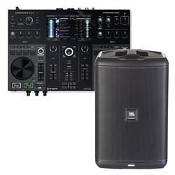 Denon & JBL Fully Portable Battery Powered DJ System w/ Prime Go & EON ONE Compact