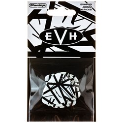 Dunlop EVH Eruption Max-Grip Pick 6-Pack - White w/ Black Stripes (.60mm)