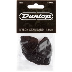 Dunlop Nylon Guitar Pick 12-Pack - Black (1.0mm)