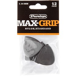 Dunlop Max-Grip Standard Guitar Pick 12-Pack - Grey (1.14mm)