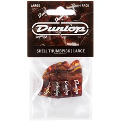 Dunlop Plastic Thumbpick 4-Pack - Large (Shell)