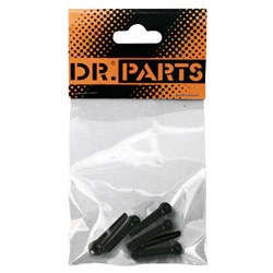 Dr Parts Plastic Bridge Pin Set for Steel String Acoustic Guitars (6) (Black)