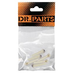 Dr Parts Plastic Bridge Pin Set for Steel String Acoustic Guitars (6) (Ivory)