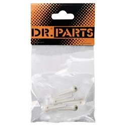 Dr Parts Plastic Bridge Pin Set for Steel String Acoustic Guitars (6) (White)
