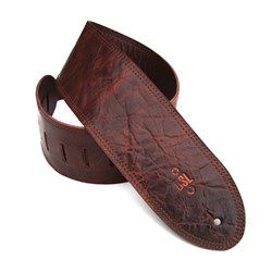 DSL GMD Distressed Leather Guitar Strap (Brown, 3.5")