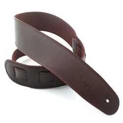 DSL SGE Classic Guitar Strap (Saddle Brown, Brown Stitching, 2.5")