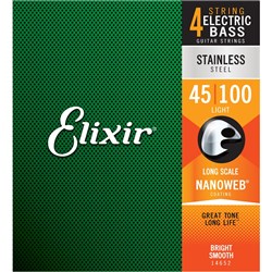 Elixir 14652 Electric Bass Stainless Steel w/ Nanoweb Coating - 4S LT LS (45-100)