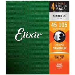 Elixir 14782 Electric Bass Stainless Steel w/ Nanoweb 5-String LT/MD (45-135)