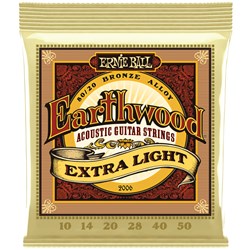 Ernie Ball Earthwood 80/20 Bronze Acoustic Guitar Strings - Extra Light (10-50)