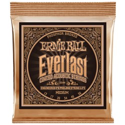 Ernie Ball Everlast Coated Phosphor Bronze Acoustic Strings - Medium (13-56)