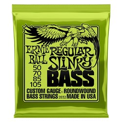 Ernie Ball Regular Slinky 4-String Nickel Wound Electric Bass Strings - (50-105)