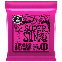 Ernie Ball Super Slinky Nickel Wound Electric Guitar Strings 3-PACK - (9-42)