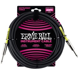 Ernie Ball 20' Classic Straight / Straight Instrument Cable - (Black)