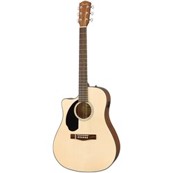 Fender CD-60SCE Dreadnought Left-Hand Acoustic Guitar w/ Pickup & Cutaway (Natural)