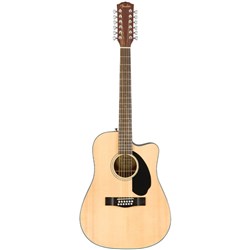 Fender CD-60SCE Dreadnought 12-String Acoustic Guitar w/ Cutaway & Pickup (Natural)
