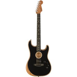 Fender American Acoustasonic Stratocaster Ebony Fingerboard (Black) inc Gig Bag