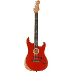 Fender American Acoustasonic Stratocaster Ebony Fingerboard (Dakota Red) inc Gig Bag