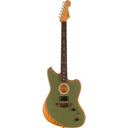Fender Acoustasonic Player Jazzmaster Rosewood Fingerboard (Antique Olive)
