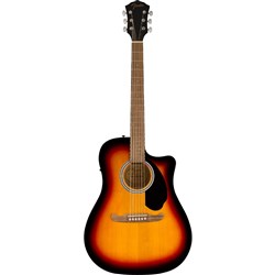 Fender FA-125CE Acoustic Guitar w/ Cutaway & Pickup Walnut Fingerboard (Sunburst)