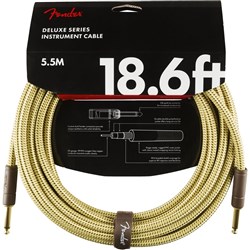 Fender Deluxe Series Instrument Cable - Straight / Straight - 18.6' (Tweed)