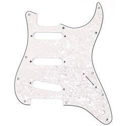 Fender 11-Hole Modern-Style Stratocaster S/S/S 4-ply Pickguard (White Pearl)