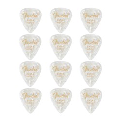 Fender 351 Shape Premium Picks 12-Pack - Extra Heavy (White Moto)