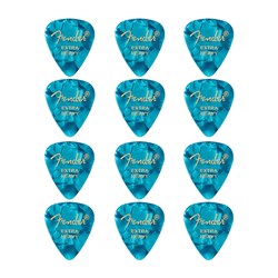 Fender 351 Shape Premium Picks 12-Pack - Extra Heavy (Ocean Turquoise)