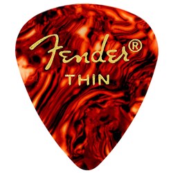 Fender 351 Shape Classic Guitar Picks 12-Pack - Thin (Tortoise Shell)
