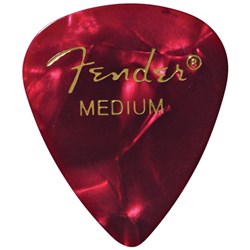 Fender 351 Shape Premium Celluloid Picks 12-Pack - Medium (Red Moto)