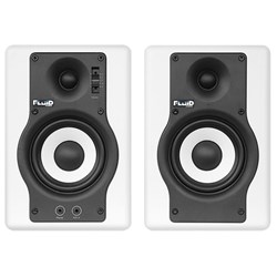 Fluid Audio White F4 Fader 4" Studio Monitors (Pair)