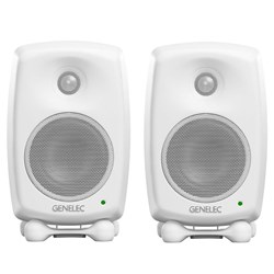 Genelec 8320A SAM 4" Powered Studio Monitor White (Pair) w/ FREE GLM Kit